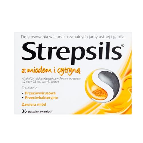 Strepsils Miód i Cytryna 36 pastylek do ssania