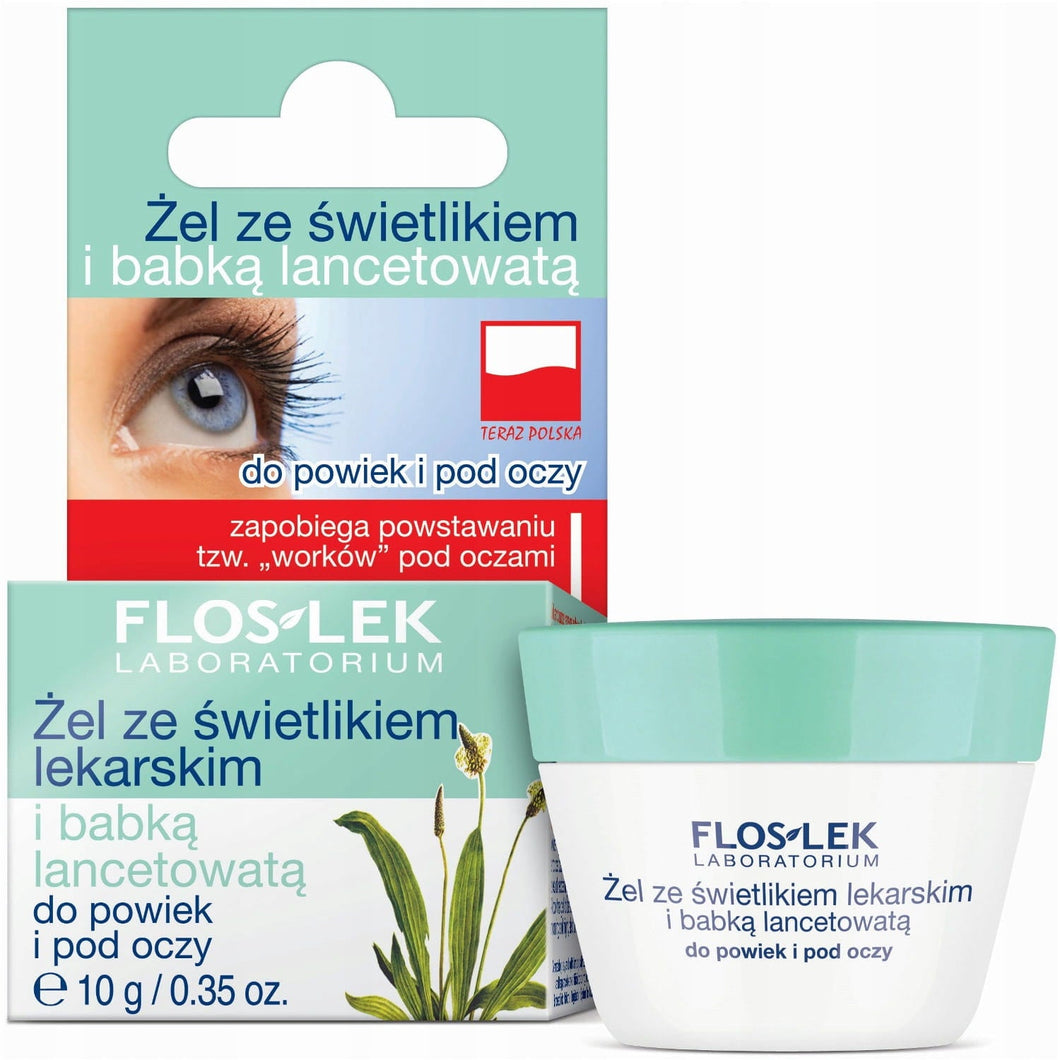 Flos-lek Lid & Under Eye Gel with Eyebright & Plantain for Dark Circles & Bags (10g)