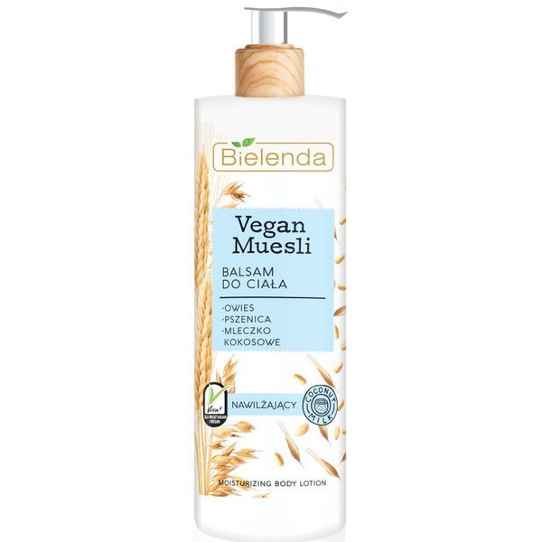 Bielenda Vegan Muesli Nawilżający Balsam do Ciała Owies + Pszenica + Mleko Kokosowe 400ml