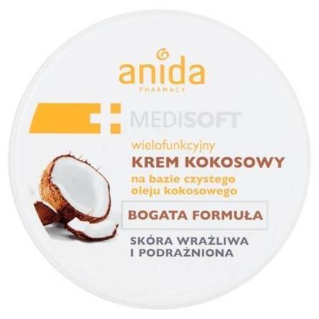 Anida MediSoft Wielofunkcyjny Krem Kokosowy do Skóry Wrażliwej i Podrażnionej 125ml