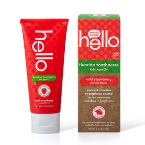 Hello Fluoride Toothpaste for Kids Wild Strawberry 4.2 oz