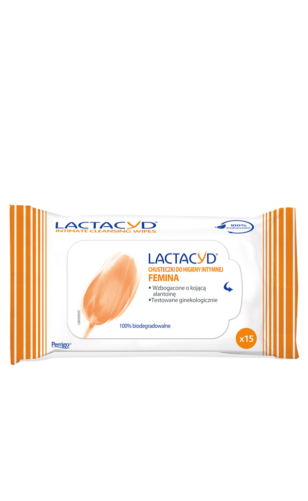 Lactacyd Femina Chusteczki do Higieny Intymnej 15 szt