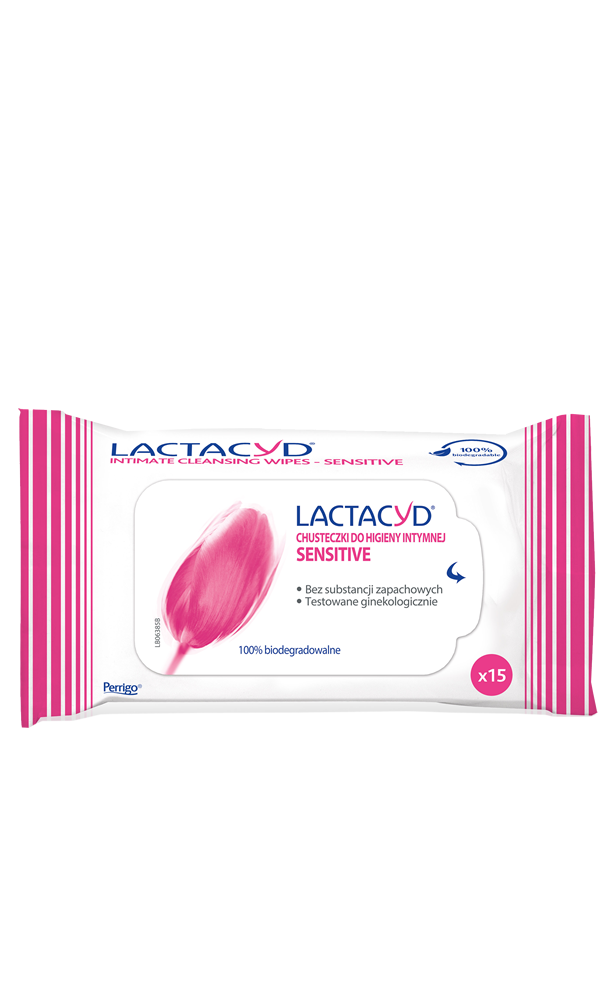 Lactacyd Sensitive Chusteczki do higieny intymnej 15szt