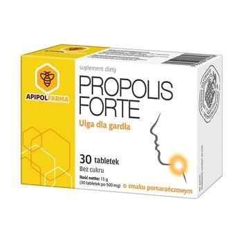 Propolis Forte o smaku pomaranczowym, tabletki do SSANIA, 30 szt. Farmina