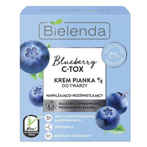 Bielenda Blueberry C-Tox Moisturizing Brightening Foam-Cream Vegan Vitamin C 40g