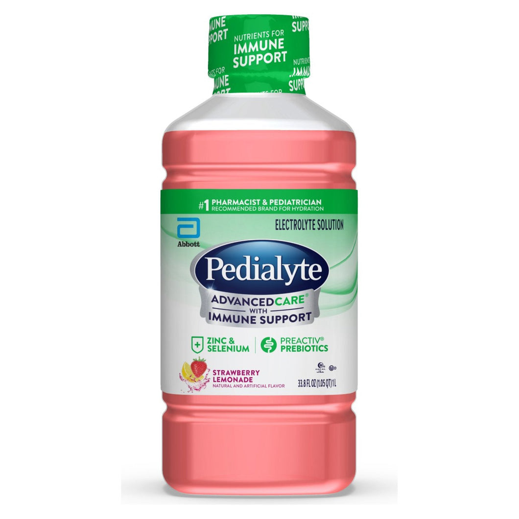 Pedialyte AdvancedCare Electrolyte Solution Strawberry Lemonade 33.80 Ounce