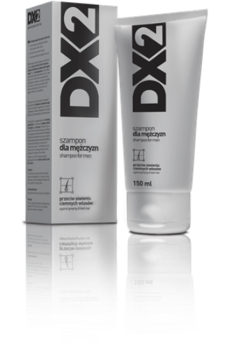 DX2 Anti Grey Hair Shampoo for Men - Gradual Restoration of Dark Color - Daily Hair Care and Wash to Protect Hair Follicles' Pigmentation -150ml
