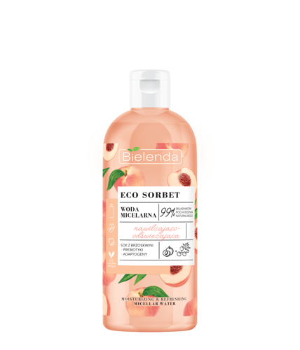 Bielenda Eco Sorbet Peach Moisturizing Refreshing Micellar Water 500ml
